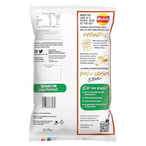 Walkers Roast Chicken Crisps Multipack 6x25g