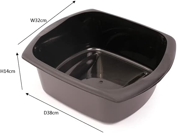 Addis - Large Rectangular Washing Up Bowl, 9.5L, Metallic Silver