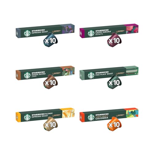 STARBUCKS - Discovery Variety Pack by Nespresso Coffee Capsules 60 Count