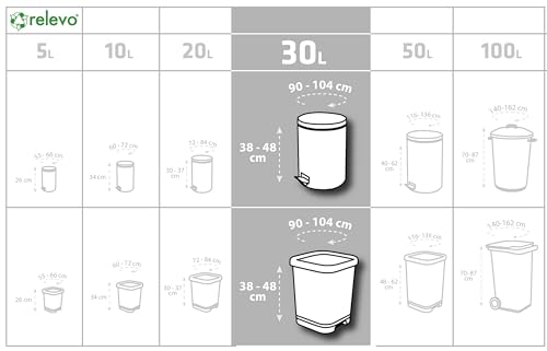 Relevo 30 Litre Scented Bin Liners – Pink Recycled Trash Bags with Drawstring, 45-Pack 4