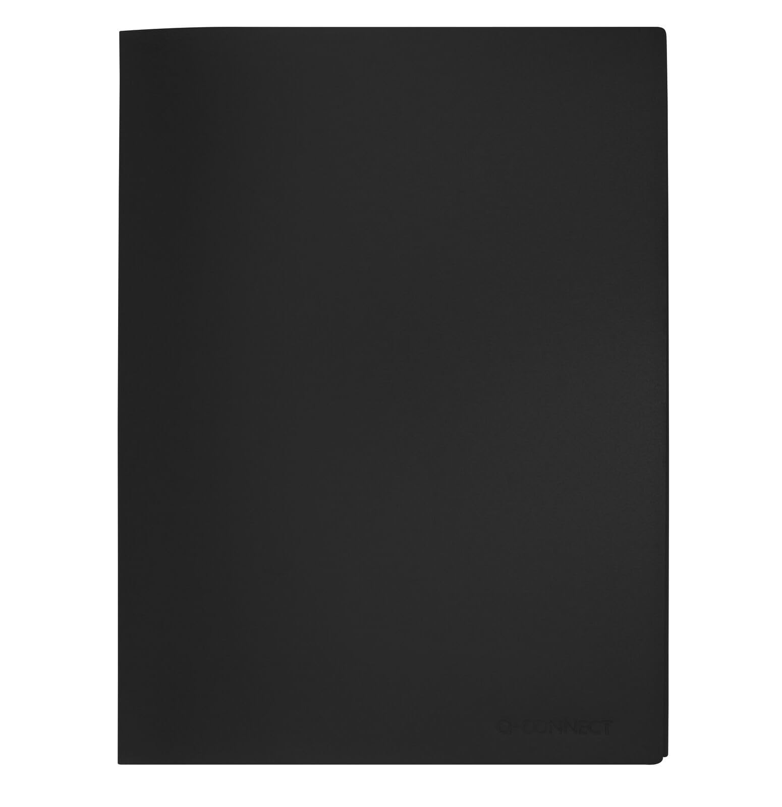 Q-Connect A4 Presentation Book - 20 Pockets | Rigid Polypropylene | Black 1