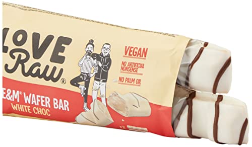 LoveRaw Cream Wafer Bars - Vegan Chocolate Bar, Dairy-Free, Palm Oil Free, No Refined Sugar, 45g