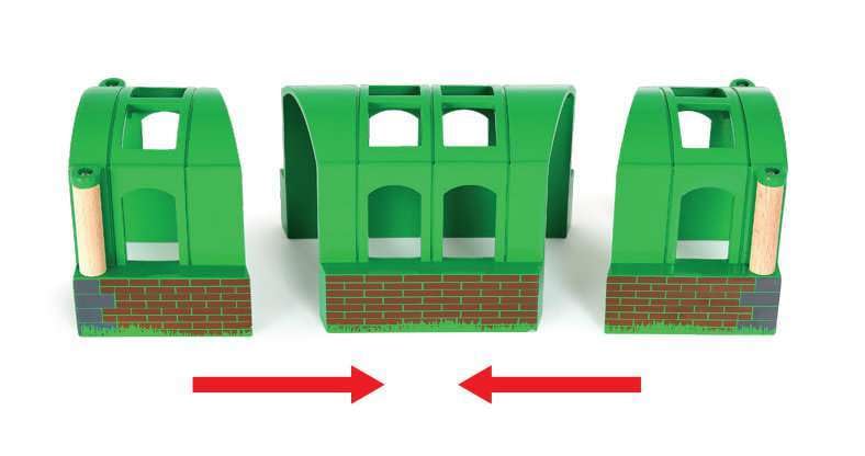BRIO World Flexible Tunnel Wooden Railway Accessory Set for Kids 3