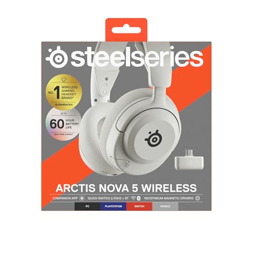 SteelSeries Arctis Nova 5 Wireless Gaming Headset for PC, PS5, PS4, Mobile