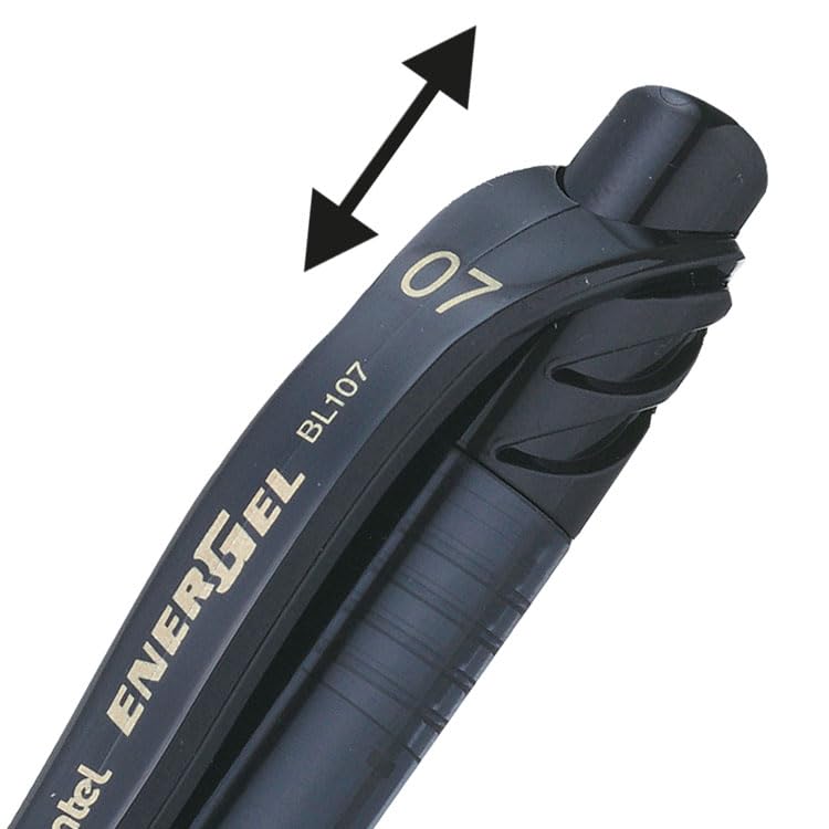 Pentel EnerGel X Rollerball Pen - 0.7mm Tip, Quick Drying Ink | 2 Pack Black 5