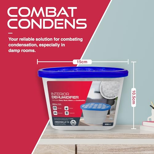Sterlix - Pack of 5 500ml Dehumidifier Tubs for Humidity, Damp, Condensation, Mould Control 6
