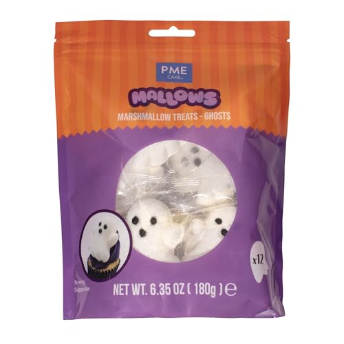 PME - Halloween Marshmallow Cake Toppers Pack of 12 Ghosts (180g)
