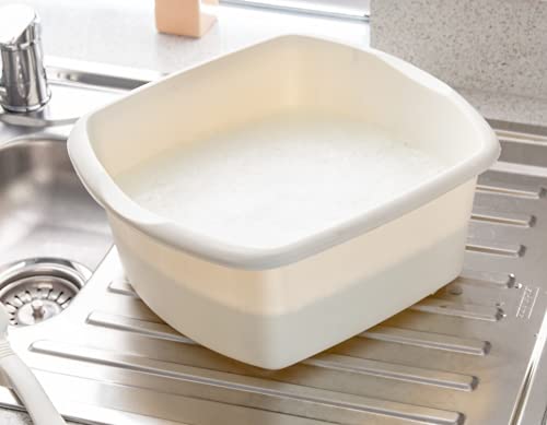 Addis 8 Litre Rectangular Bowl - Linen Cream | BPA-Free Plastic | Made in UK 4