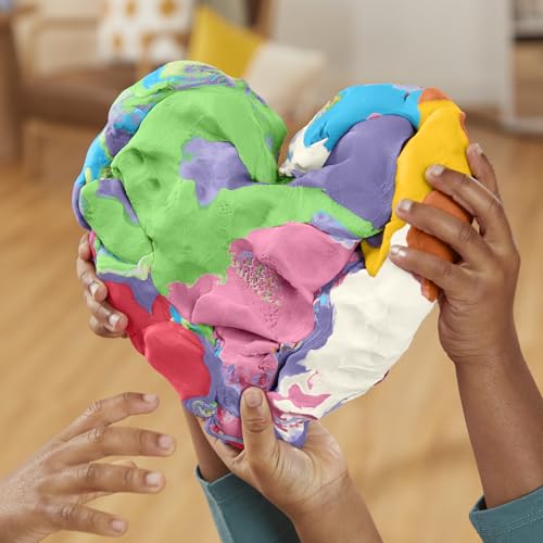 Play-Doh Favorite Colors 9-Pack Set with 7 Large & 2 Small Cans – Red, Orange, Yellow, Green, Blue, Purple, Pink, Black, White