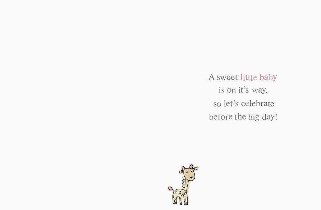 Piccadilly Greetings Baby Shower Greeting Card | 8 x 6 Inches | Beige