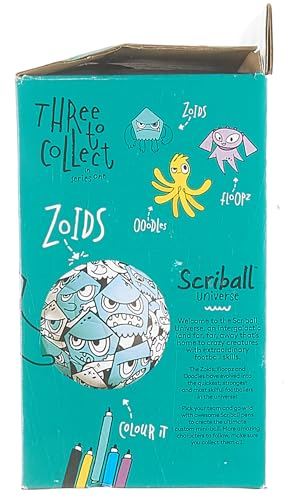 Mitre Scriball Zultz Personalisable Mini Football with Colouring Pens