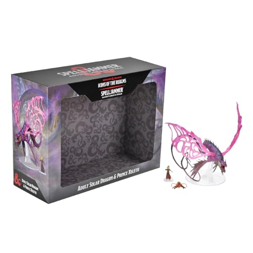 D&D Icons of the Realms: Spelljammer – Adult Solar Dragon & Prince Xeleth - Gargantuan Collectible Figure (Ages 14+)