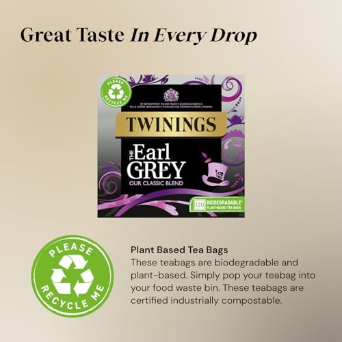 Twinings Earl Grey Black Tea Bags - Fragrant Bergamot & Lemon Flavor | 120 Count