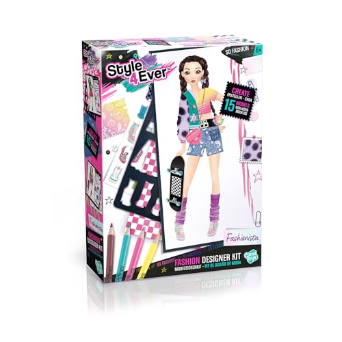 Canal Toys Style 4 Ever Fashion Designer Kit - Real Fabric & Stencils | 41 Pieces 2