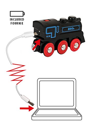BRIO World Rechargeable USB Battery Powered Engine Toy Train for Kids 3 Years Up 3