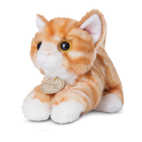 Aurora MiYoni Tots Tabby Cat Plush Toy - Soft Orange & White Stuffed Animal for Babies & Toddlers 6
