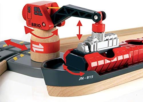 BRIO World Harbour Cargo Train Set - Wooden Playset for Kids 3 Years and Up 2