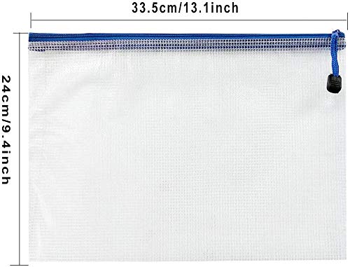 GoodtoU A4 Plastic Zip Lock Wallets - 36 Pack, Water Resistant Mesh Document Folders 2