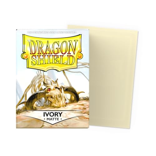 Dragon Shield ART11017 Standard Size Sleeves (ART11017) – Matte Ivory, 100-Pack