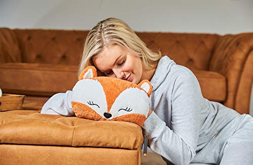 Warmies Fox Hand Warmer - Reusable Microwaveable & Freezable Lavender-Scented Soft Fur Heating Pad