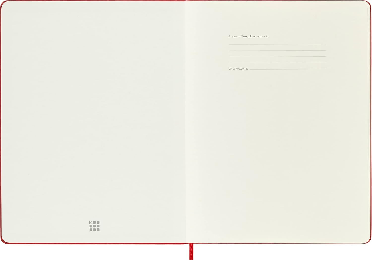 Moleskine Classic Notebook - Plain Pages | Hard Cover | Extra Large 19x25 cm | Scarlet Red 4