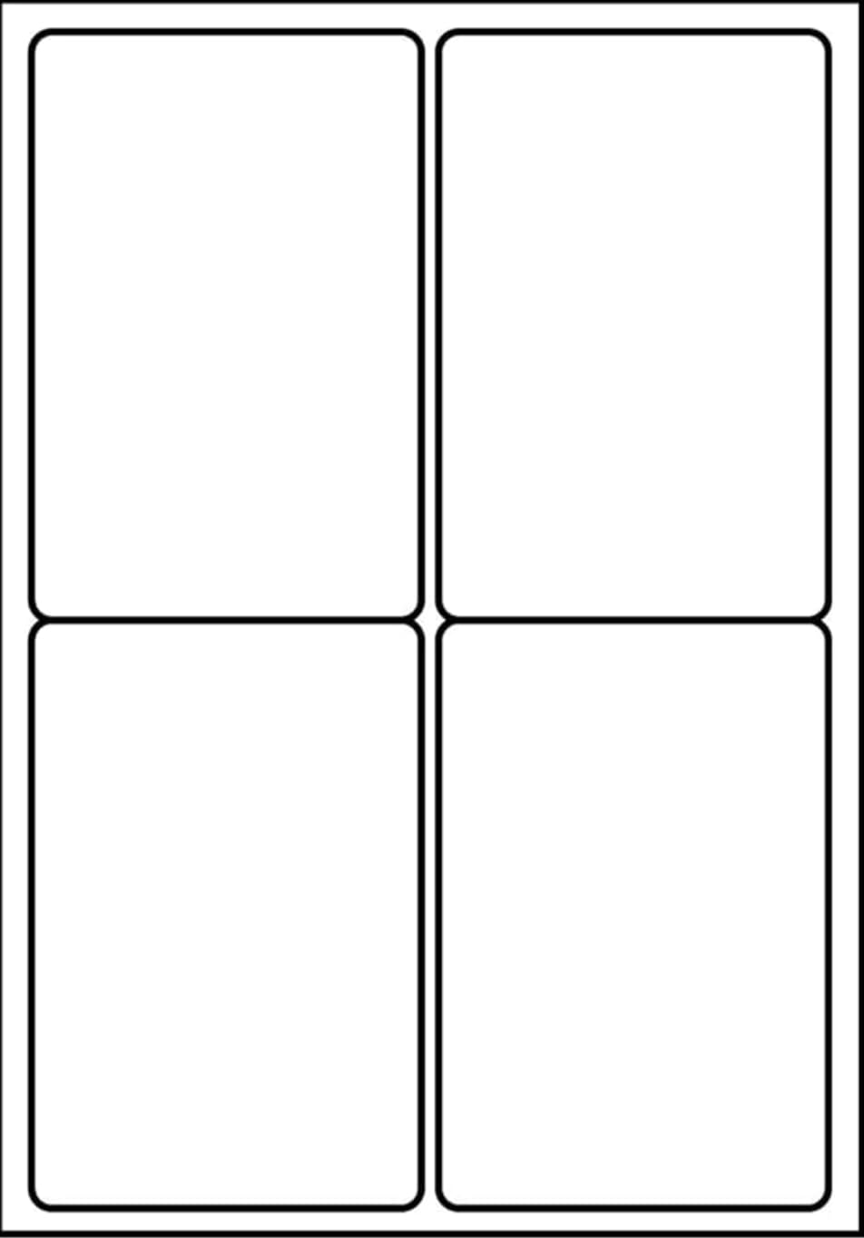 SmithPackaging A4 Self Adhesive Address Labels - 4 Labels/Sheet, 20 Sheets, Matt White, Permanent Adhesive 1