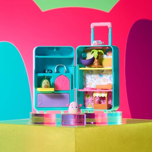 Squish-a-longs On-The-Go Luggage Playset - 2 Mini-Squish Figures, Ages 6+ 7