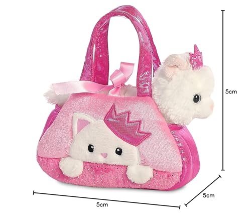 Aurora Fancy Pal Peek-A-Boo Princess Kitty - Soft Plush Toy with Pet Carrier for Toddlers 0-8 Years