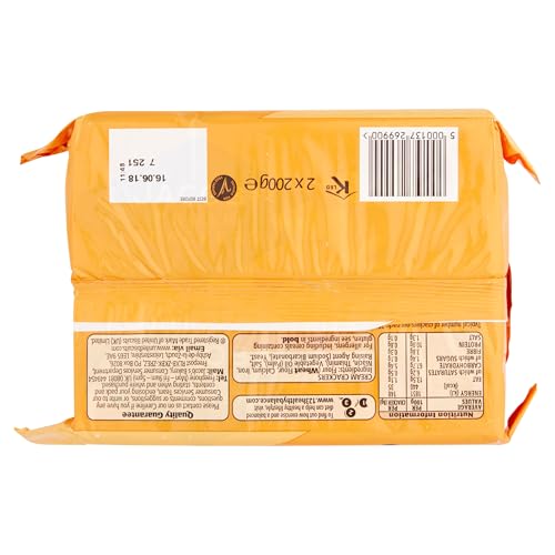 Jacob's Original Cream Crackers, 2 x 200 g (Twin Pack), 400 g Total