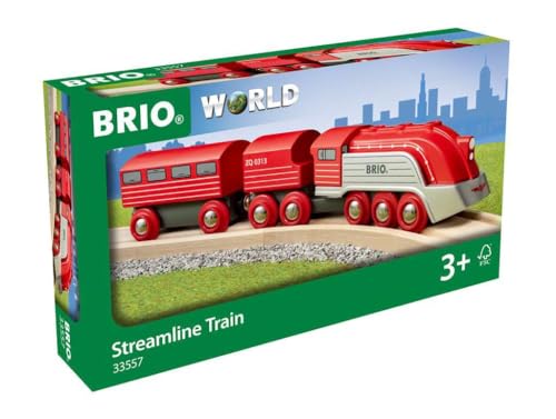 Brio Streamline Train - Retro-Futuristic Wooden Train Set for Ages 3+