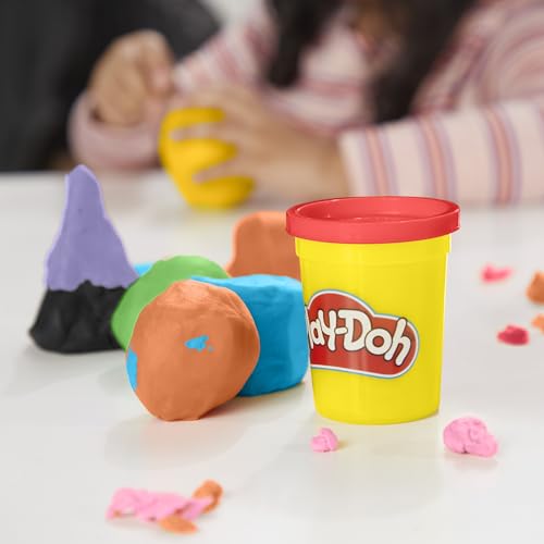 Play-Doh Favorite Colors 9-Pack Set with 7 Large & 2 Small Cans – Red, Orange, Yellow, Green, Blue, Purple, Pink, Black, White 12