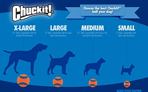 Chuckit! Max Glow Ball Medium - Glows in Dark | Bounces Well | 6 cm 6