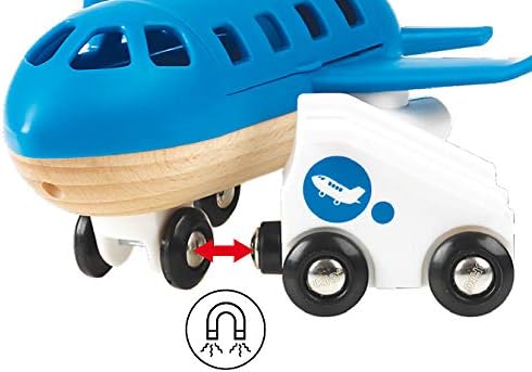 BRIO World Aeroplane Playset with Mobile Staircase and Figures - Compatible with BRIO Railway Sets 2