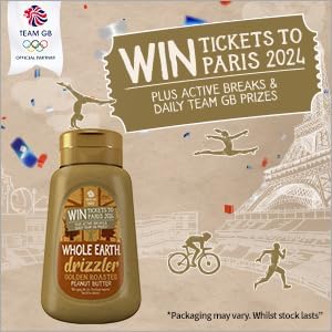 Whole Earth Drizzler Golden Roasted Super Smooth Erdnussbutter – 6 Quetschflaschen à 320 g