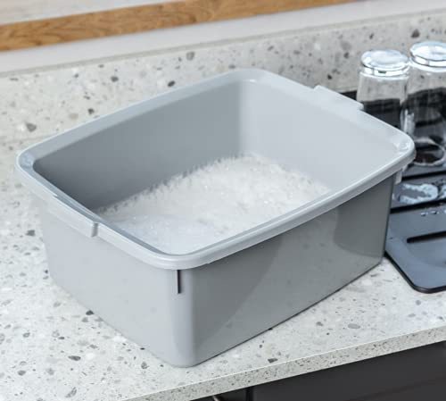 Addis 12L Eco Recycled Plastic Washing Up Bowl - Made in UK | Light Grey 8