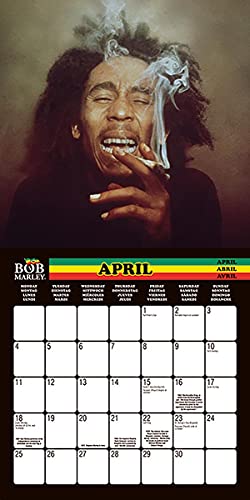Bob Marley - Official 2022 Wall Calendar [16-Month, Multilingual, 12" x 12"] by Pyramid International 3
