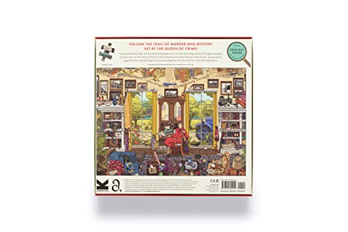The World of Agatha Christie - 1000-Piece Jigsaw Puzzle Featuring Poirot, Miss Marple & Classic Mysteries