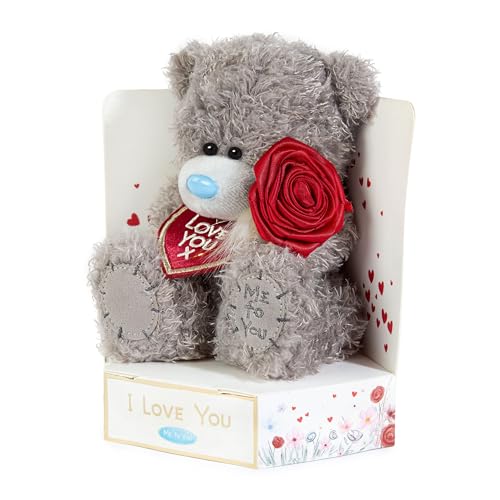 Me To You Bear Tatty Teddy I Love You Bear with Rose Plush | 15cm High