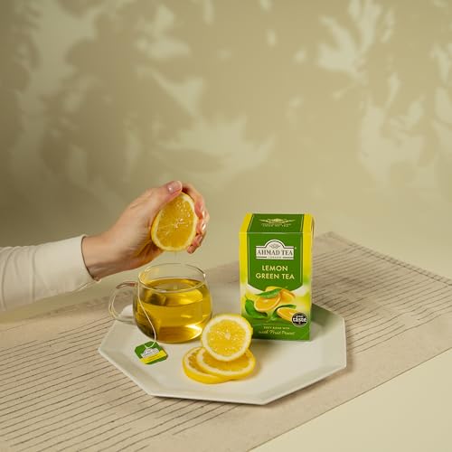 Ahmad Tea Lemon Vitality Grüner Tee | 20 einzeln in Folie verpackte Teebeutel | Frische Zitrus-Grünteemischung 6
