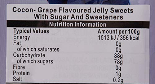 Cocon Gummy Grape Jelly Sweets 100g - Individually Wrapped Fruit-Flavored Chewy Candies