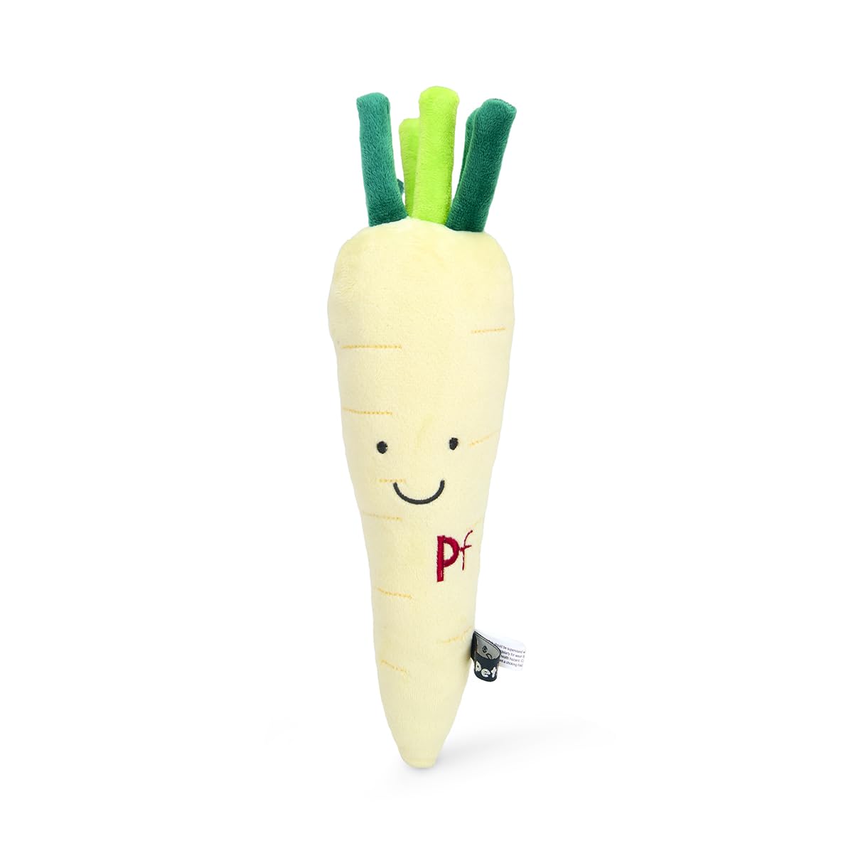 Petface Penelope Parsnip Plush Dog Toy with Squeaker - Yellow, Pack of 1 1