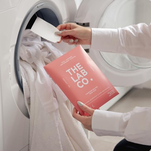 The Lab Co. - Laundry Detergent Strips (32 Loads, Non-Bio, Sensitive Skin, Energising Grapefruit Amber Eucalyptus)