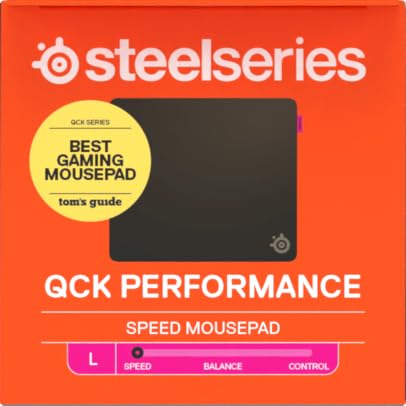 SteelSeries QcK L Performance Speed Gaming Mousepad - 49x42 cm, Extra-Dense 3.5mm Base, Black