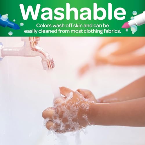 CRAYOLA SuperTips Washable Markers - Pack of 12, Wash-Off Ink for Kids 3+