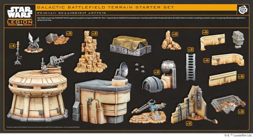 Asmodee Star Wars Legion: Galactic Battlefield Terrain Starter Set | Limited Time Bundle 4