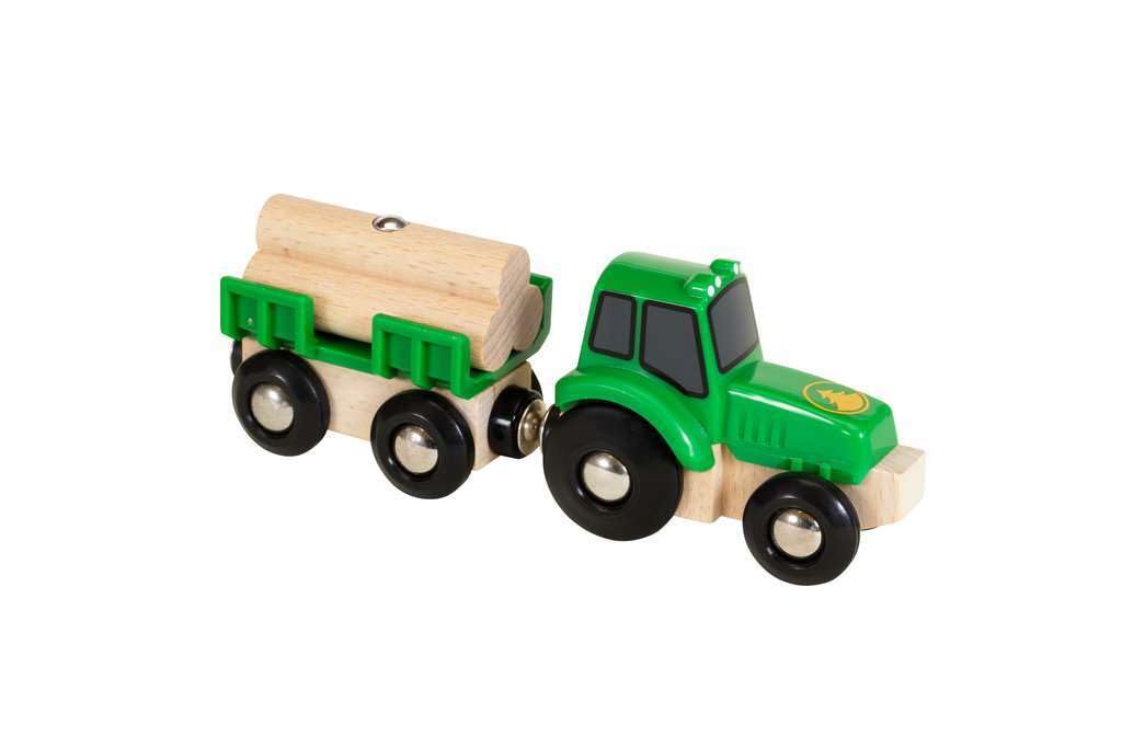 BRIO World Farm Tractor with Load - Compatible with Railway Sets | Ages 3+ | FSC Wood