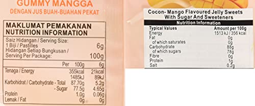 Cocon Mango Flavoured Jelly Sweets 100g - Individually Wrapped Fruit Chews 4