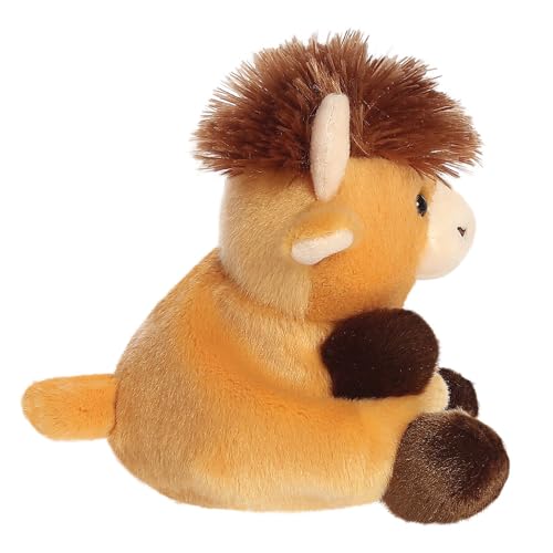 AURORA Palm Pals Hubert Highland Cow Soft Toy - 13cm | Bean Filled | Eco-Friendly 3