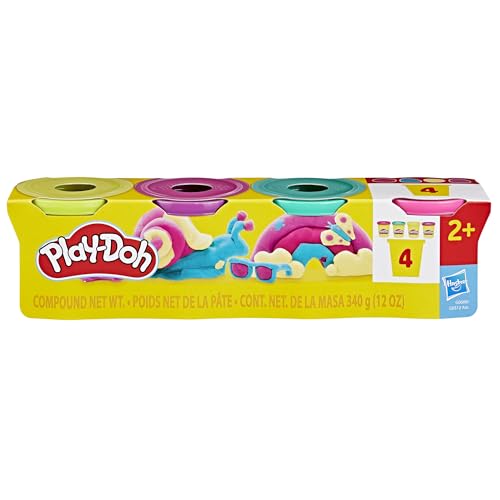 Play-Doh 4 Pack - 85g Vibrant Colours for Kids Ages 2+ 4