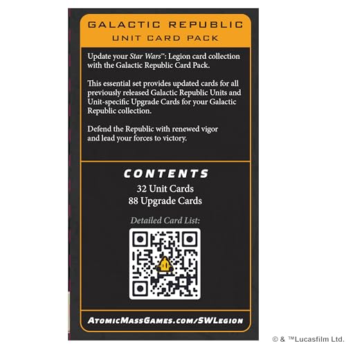 Atomic Mass Games Star Wars: Legion Galactic Republic Card Pack Expansion